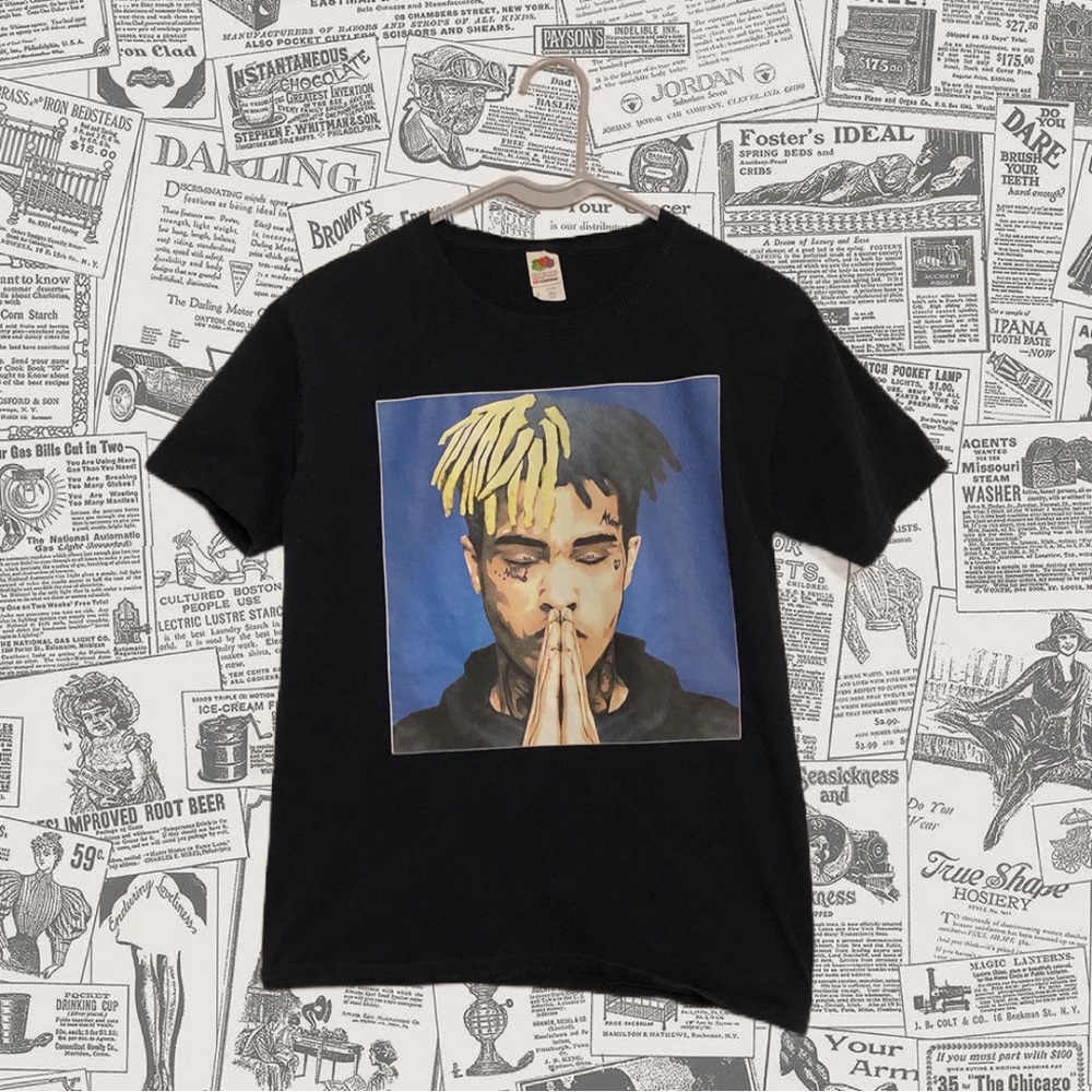 XXXTentacion Black TShirt, Alone and Numb, Adult Size Large